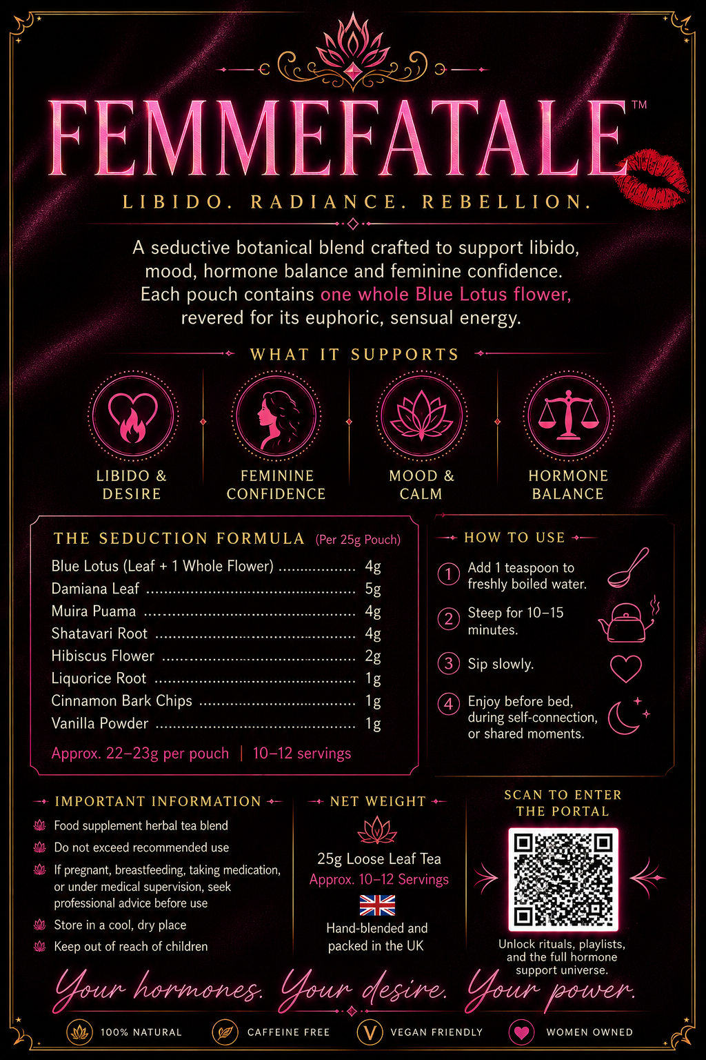 FemmeFatale | Libido & Radiance Herbal Tea