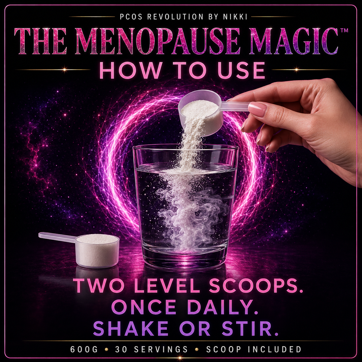 The Menopause Magic | Creatine, Myo-Inositol, L-Citrulline & Taurine Daily Powder | 30 Servings