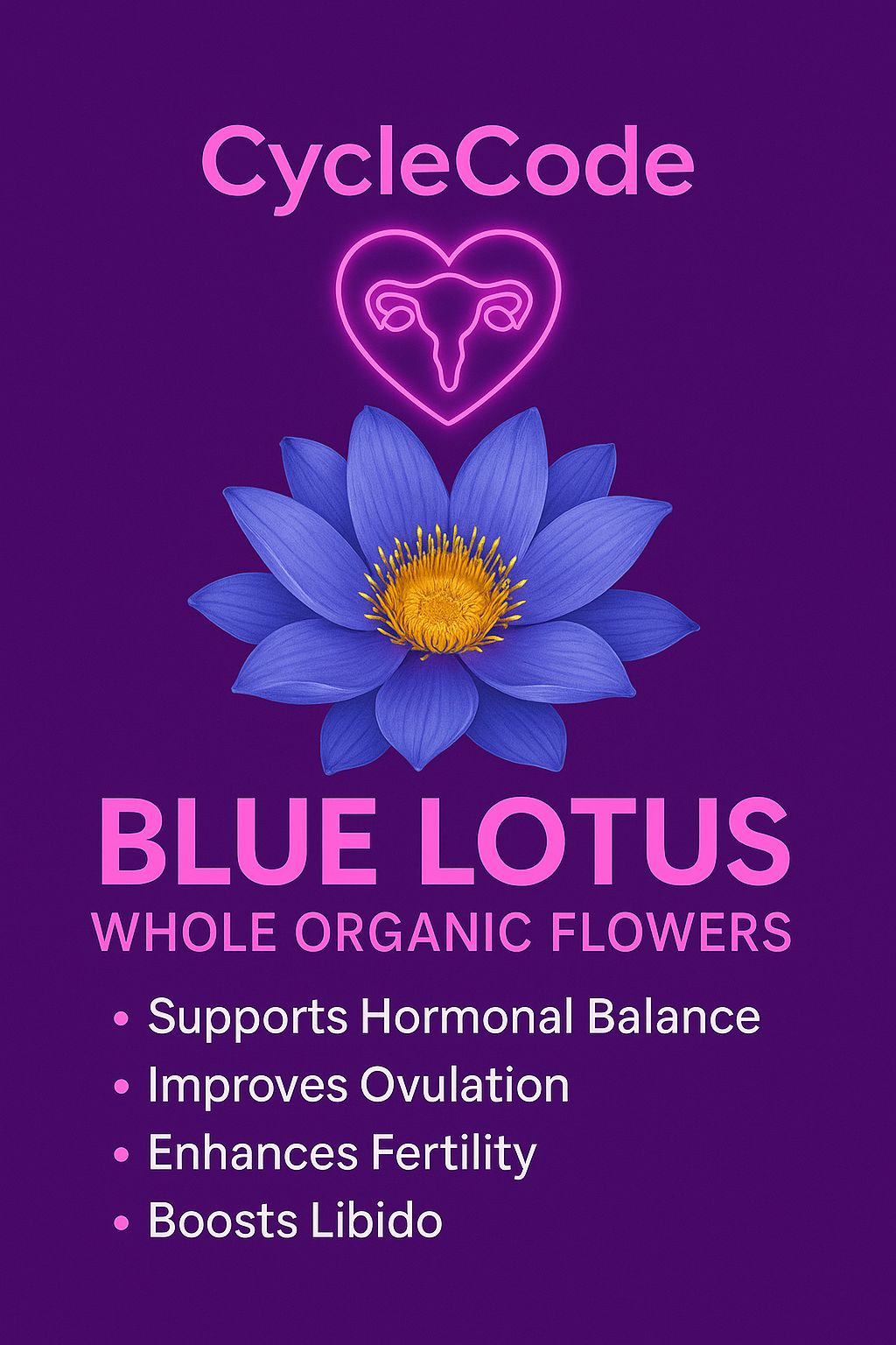 Blue Lotus Boost | Whole Flower Add-On for HormoneCode Teas